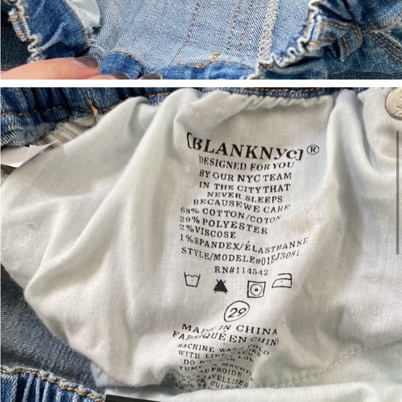 BLANK NYC High Waisted Denim Joggers - Picture 4 of 9